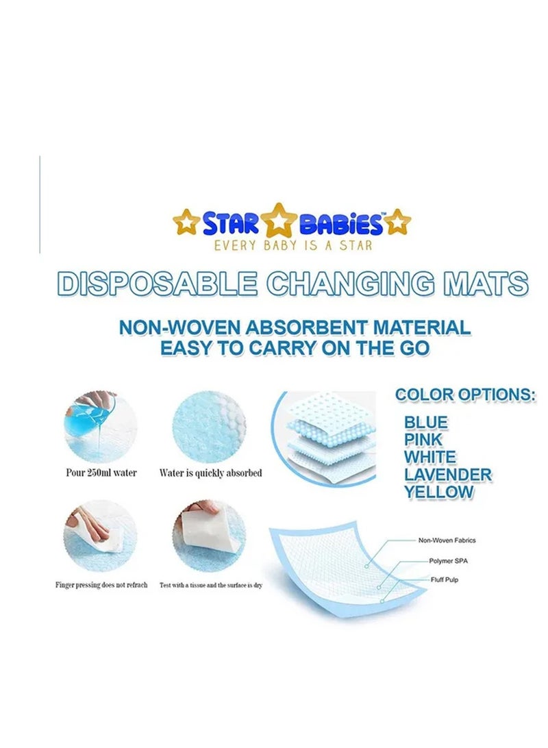 A TO Z A to Z - Disposable Changing Mat size (45cm x 60cm) Large- Premium Quality for Baby Soft Ultra Absorbent Waterproof - Pack of 80 - Pink - Image 3