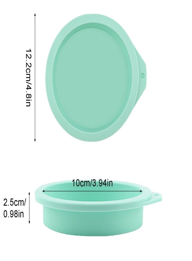 Ragyzity 4 Pcs Air Fryer Egg Molds, Silicone Non-Stick Muffin and Toast Maker, 4 Inch Air Fryer Muffin Pans for Burger Buns, Pancakes, Air Fryer Accessories (Green) - Image 2