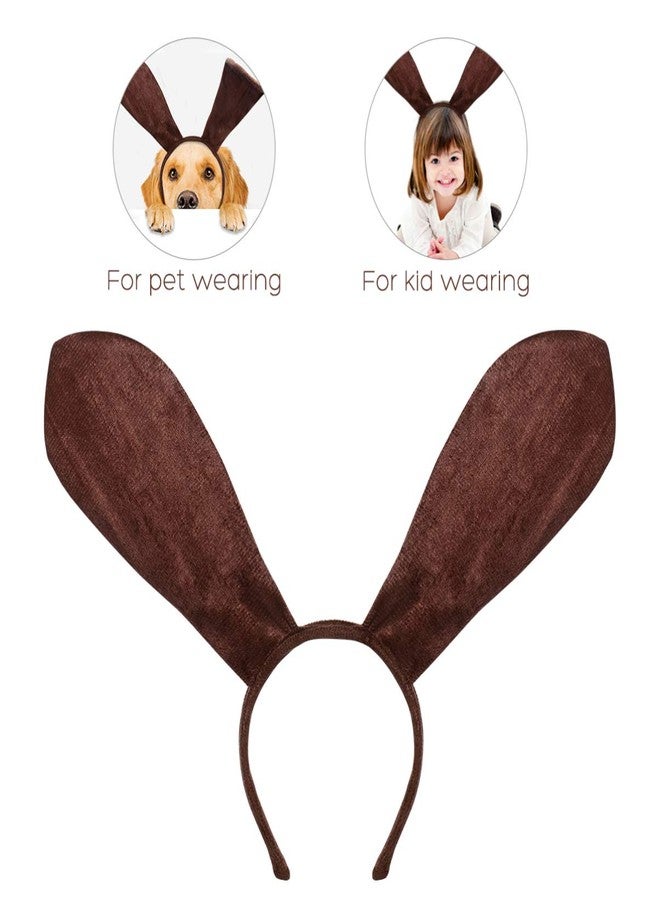 Amosfun Dog Long Ear Headband Animal Cosplay Ear Headwear Dress up Headpiece for Kids Party Performance - Image 4