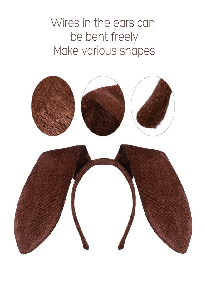 Amosfun Dog Long Ear Headband Animal Cosplay Ear Headwear Dress up Headpiece for Kids Party Performance - Image 5