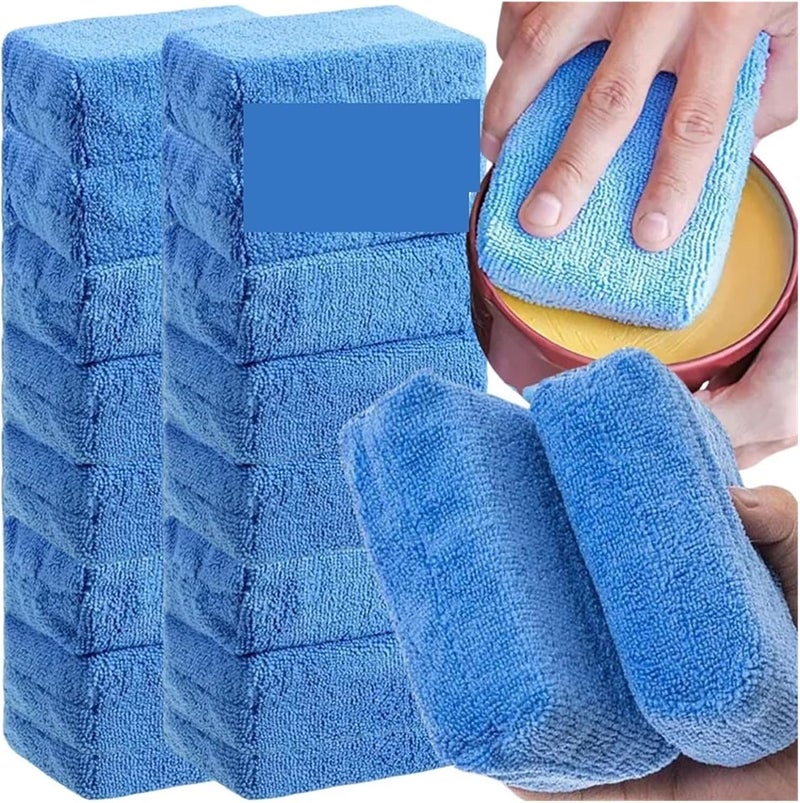 Compatible for 1/20pcs Car Wax Applicator Pads Microfibre Polishing Sponges Soft Auto Detailing Waxing Sponge Cleaning Foam Paint Care Pad(20pcs) - Image 2