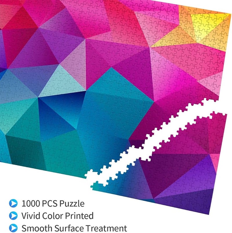 Phayah 1000 قطعة لغز الألوان المتعددة للبالغين ديكور المنزل 29.5 × 19.7 بوصة - Image 3