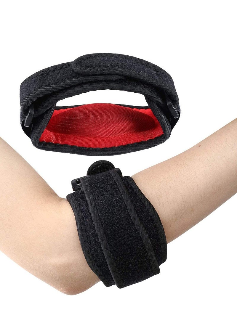 Elbow Support Brace, for Tennis and Golfer's Pain Relief, or Men Women, Adjustable Strap Arm Brace with EVA Compression Pad Weightlifting - Image 1