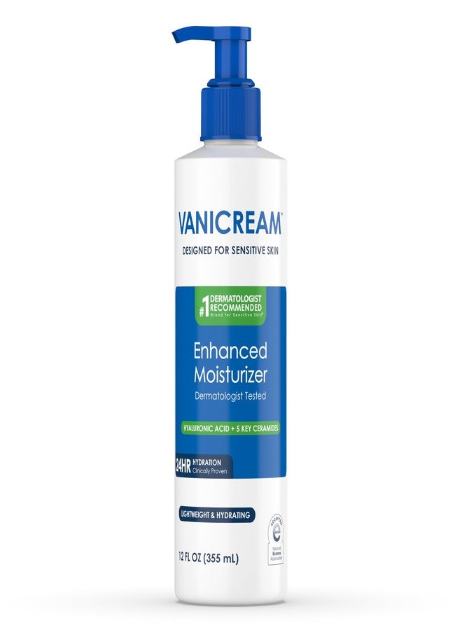 Vanicream Enhanced Moisturizer, 12 fl oz, Formulated without Common Irritants, Body Moisturizer, All-Day Hydration with Hyaluronic Acid, Glycerin & Ceramides for Sensitive Skin - Image 1