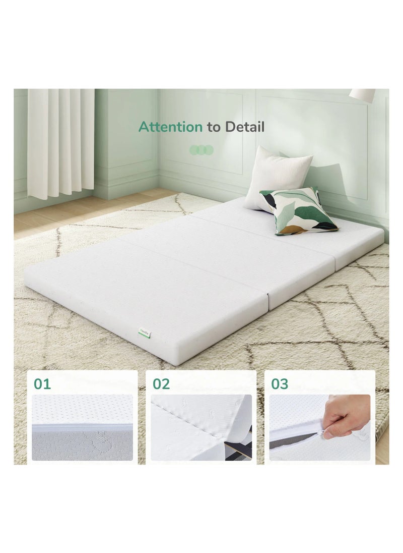 Comfy Comfy Folding Classic & Portable White 180x 90x 7Cm American Satin Mattress  - Image 3