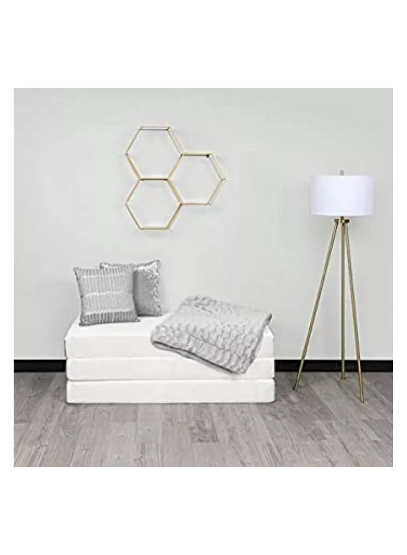 Comfy Folding Classic & Portable White 180x 90x 7Cm American Satin Mattress - Image 3