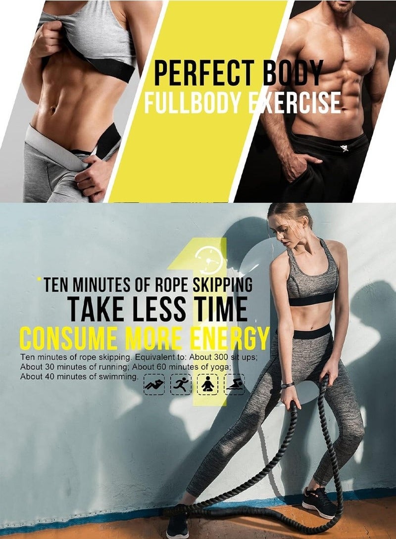 Bukela Workout Battle Rope for Men Women, Perfect For Gym Training, Cardio Fitness, Boxing MMA Fitness Training, 2.8m Workout Rope, Heavy Jump Rope For Exercise, Weighted Jump Rope for Fitness, Skipping Rope - Image 5