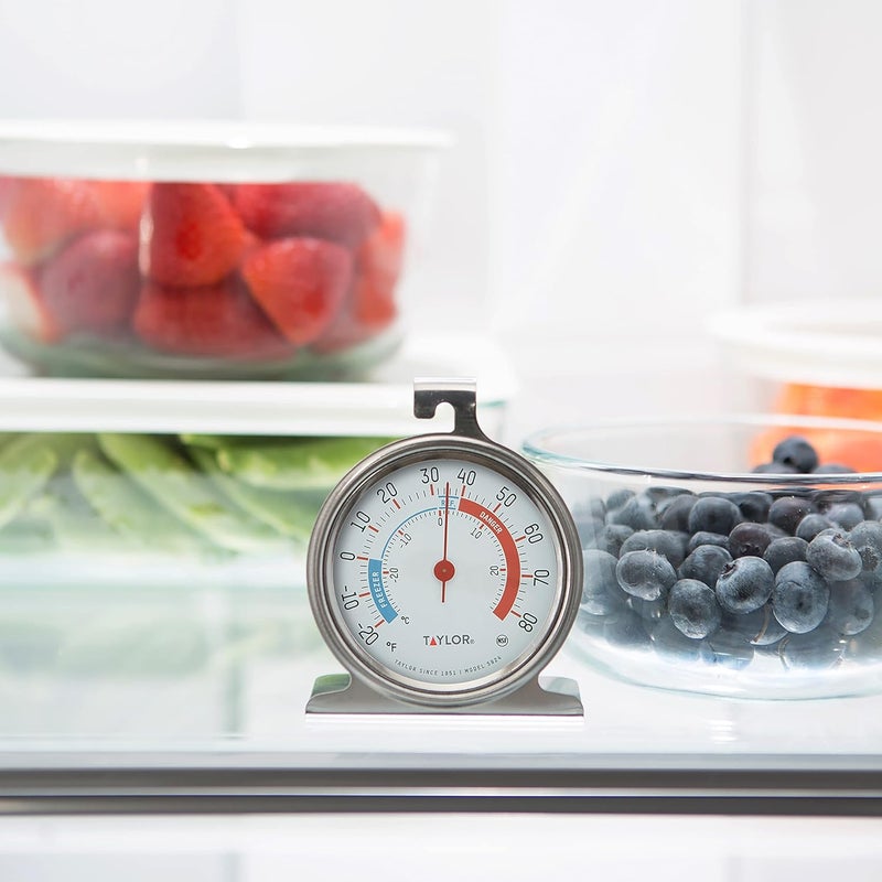 Taylor 5924 Large Dial Kitchen Refrigerator and Freezer Thermometer - 3 Inch Dial, Silver - Image 3