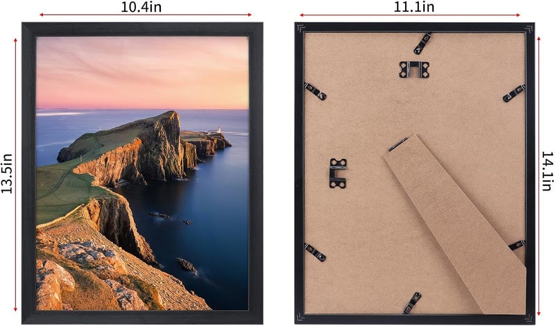 جيفت جاردن إطارات صور سوداء مقاس 11×14 بالجملة، مجموعة إطارات صور متعددة مقاس 11×14 للتعليق على الحائط أو الطاولة، 12 قطعة - Image 2