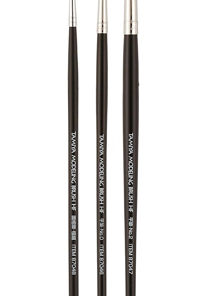 Tamiya High Finish Standard Paintbrush Set - 3 Piece - Image 1