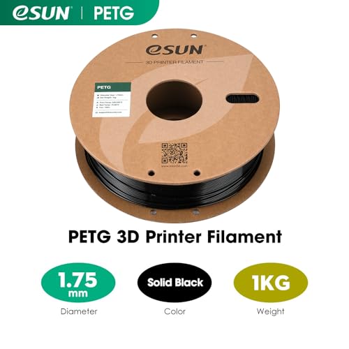 eSUN PETG Filament 175mm 3D Printer Filament PETG Dimensional Accuracy 005mm 1KG Spool 22 LBS 3D Printing Filament for 3D Printers Solid Black - Image 3