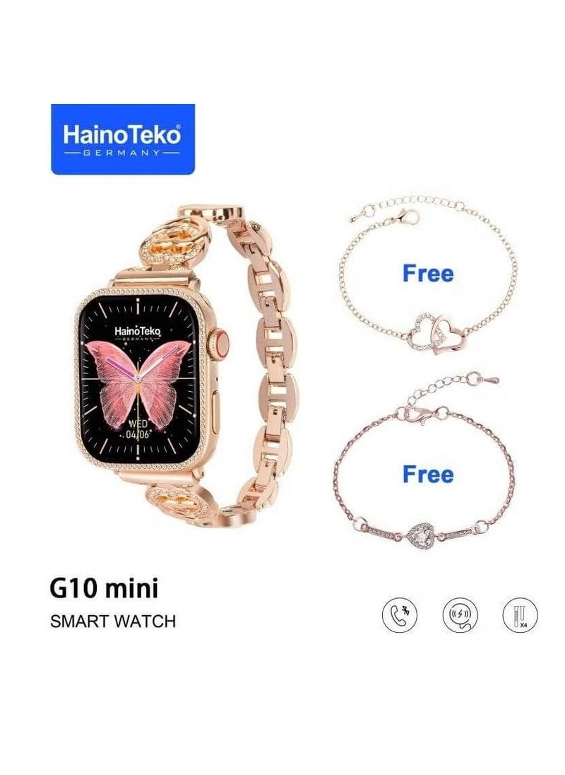 Haino Teko - Haino Teko G10 Mini Smartwatch with IPS Display, 4 Interchangeable Straps, Health Tracking, Lightweight Design - Image 1