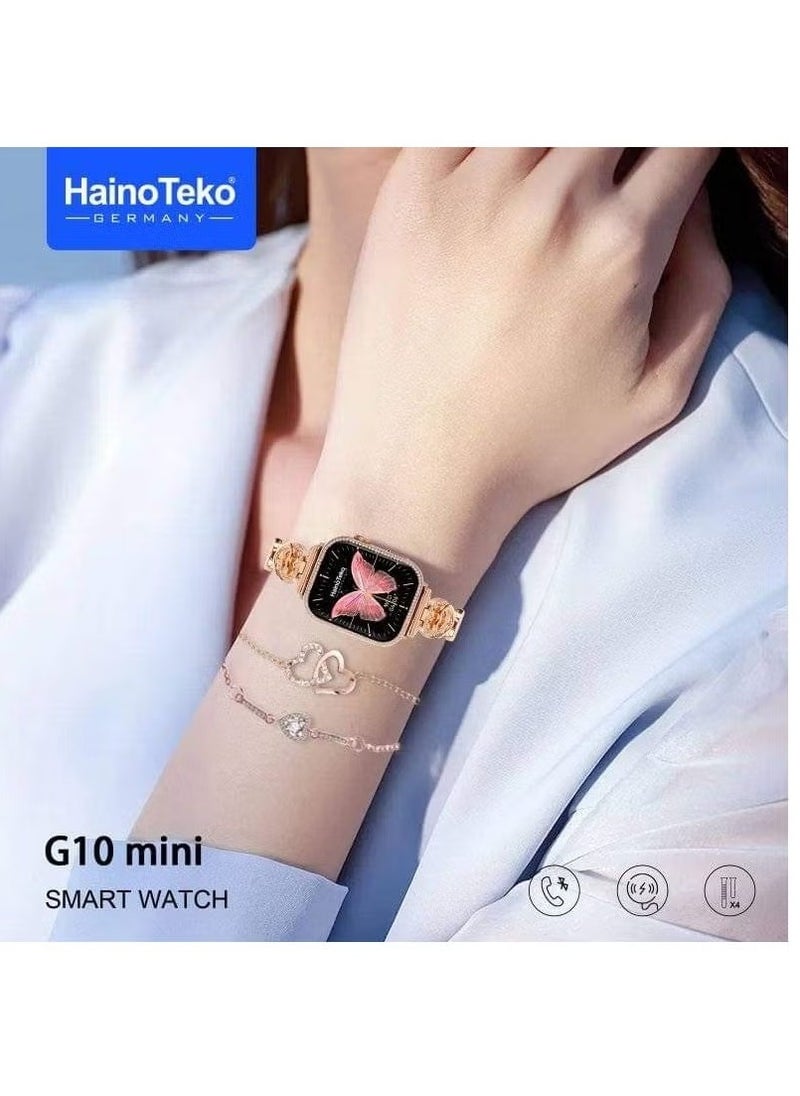 Haino Teko - Haino Teko G10 Mini Smartwatch with IPS Display, 4 Interchangeable Straps, Health Tracking, Lightweight Design - Image 1