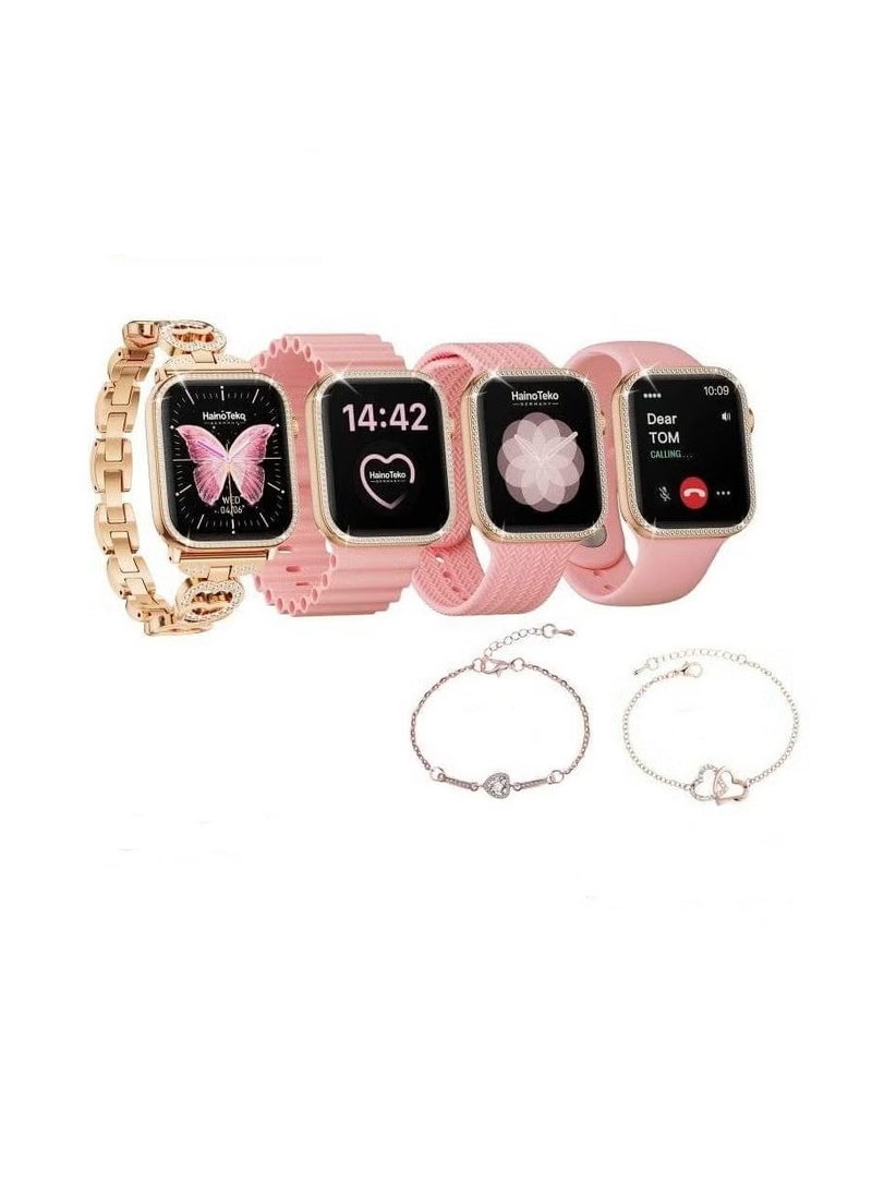 Haino Teko - Haino Teko G10 Mini Smartwatch with IPS Display, 4 Interchangeable Straps, Health Tracking, Lightweight Design - Image 1