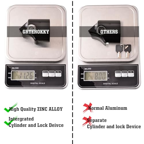 GrteRokky Tailgate Anti-Theft Lock Compatible for Toyota Tacoma 2016-2023 Truck Bed Tailgate Lock with Keys Made by Zinc Alloy - Black - Image 2