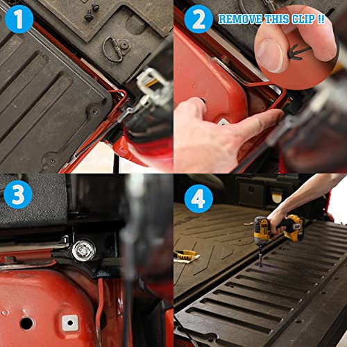 GrteRokky Tailgate Anti-Theft Lock Compatible for Toyota Tacoma 2016-2023 Truck Bed Tailgate Lock with Keys Made by Zinc Alloy - Black - Image 3