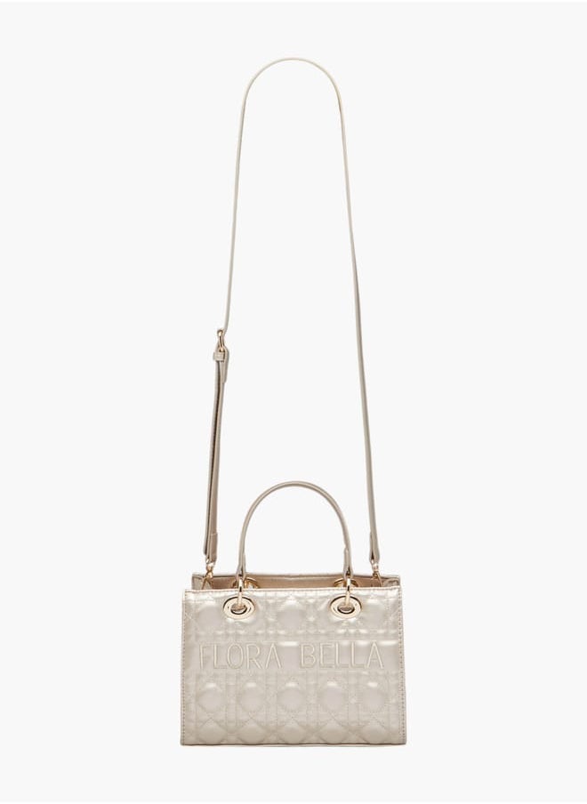 Flora Bella By Shoexpress - Women's Quilted Tote Bag with Zip Closure and Double Handles - Image 1