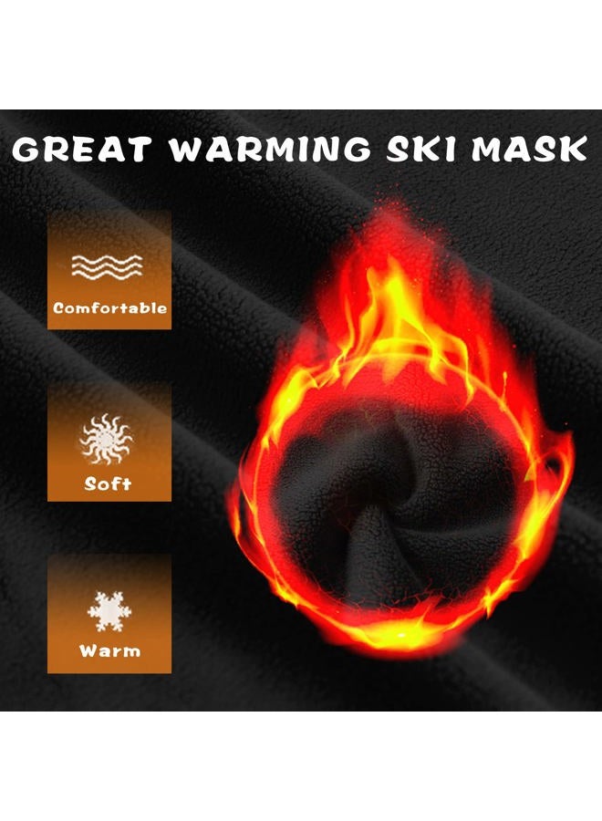 Dymex Kids Balaclava Windproof Ski Mask Hood Face Mask Neck Warmer for Cold Weather, Winter Hat for Boys Girls, Black, 6 Years - Image 3