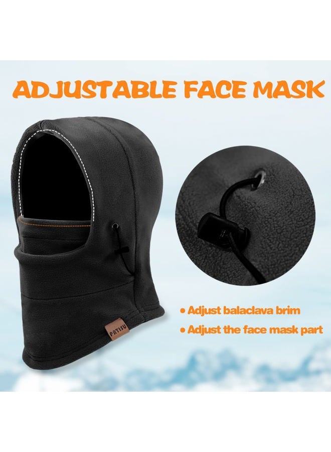 Dymex Kids Balaclava Windproof Ski Mask Hood Face Mask Neck Warmer for Cold Weather, Winter Hat for Boys Girls, Black, 6 Years - Image 4