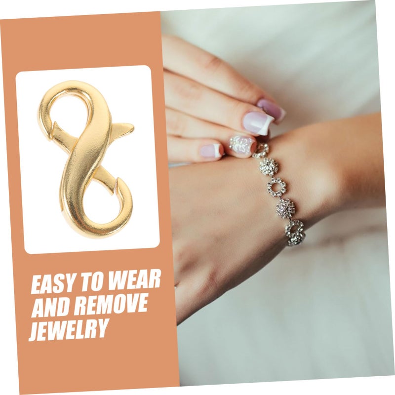 Lobster Clasp Jewelry Connector for Necklace and Bracelet Crafts Easy to Install Silver Tone - Image 4