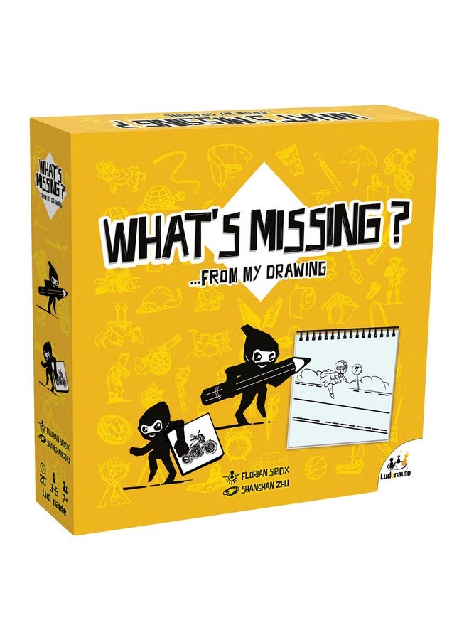 Ludonaute What's Missing? Party Game - A Unique Game of Creative Imagination and Art, Fast-Paced Drawing Game for Kids & Adults, Ages 7+, 3-6 Players, 20 Minute Playtime, Made by Ludonaute - Image 1