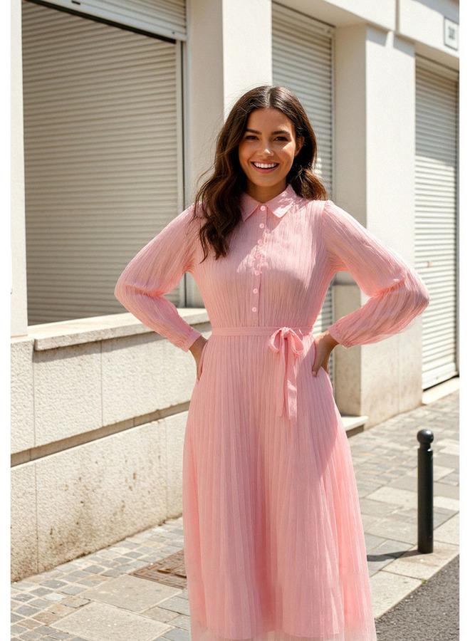 Splash FAV Pleated Chiffon Dress - Image 2