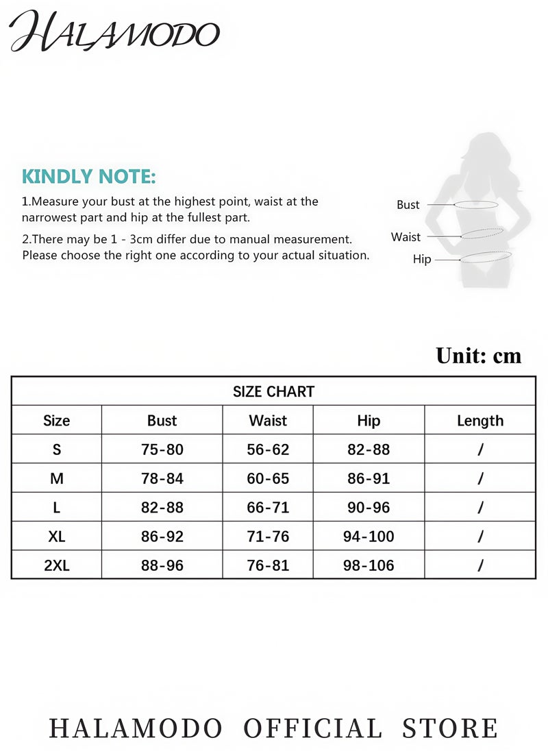 HALAMODO - High-End One-Piece Swimsuit Stylish Hollow Design Swimwear Comfortable Slim-Fit Bathing Suit UV Protection Beachwear Ideal Gift for Women - Image 1