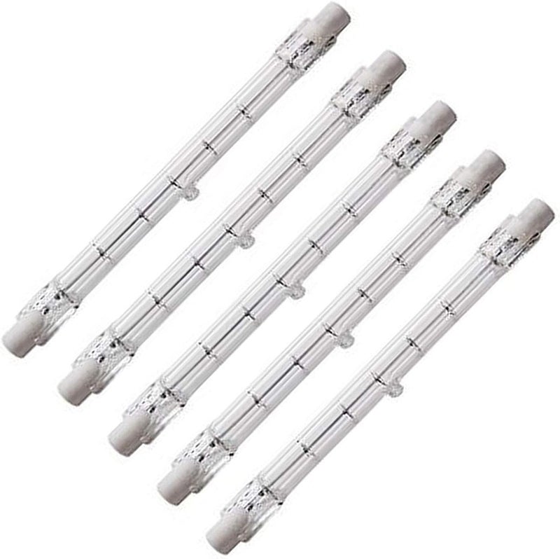 CTKcom 500-Watt 4.7-Inch J Type T3 Halogen Bulbs(5 Pack) - 118mm Double Ended 500 Watt 120 Volts T3 Halogen Bulbs R7S Double Ended Filament Flood Lights Quartz Tube Lamps 120V - Image 1