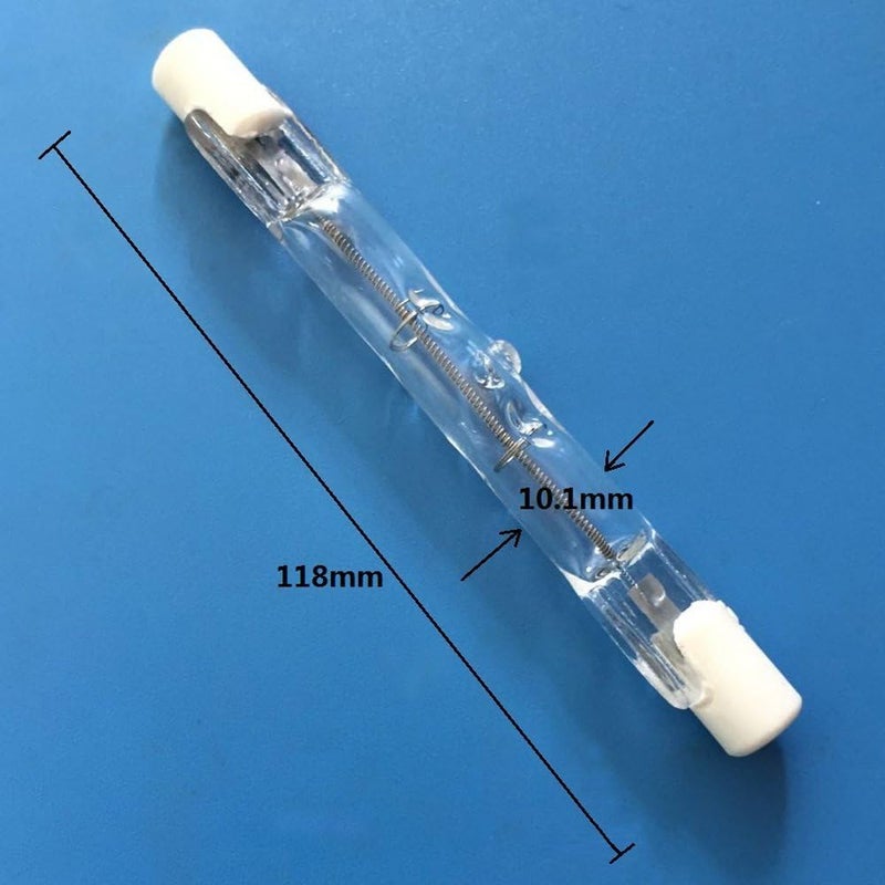 CTKcom 500-Watt 4.7-Inch J Type T3 Halogen Bulbs(5 Pack) - 118mm Double Ended 500 Watt 120 Volts T3 Halogen Bulbs R7S Double Ended Filament Flood Lights Quartz Tube Lamps 120V - Image 2