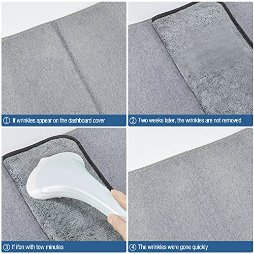 BERKSYDE Dashboard Dash Cover Mat Carpet Compatible with 07-13 GMC Sierra(SL,SLE,or Work Truck Only) with Two Glove Boxes and 07-13 Chevrolet Silverado(LS, LT, or Work Truck ONLY!) with Two Glove Boxes - Image 3