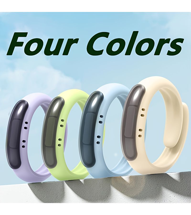 2 Pack Adjustable Wristband In Green And Purple For Outdoor Camping Hiking Travel Skin Friendly Comfort Fit Couple Style Protection - Image 2
