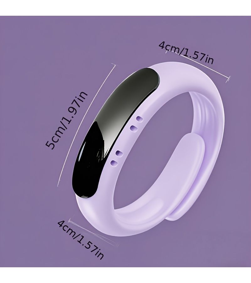 2 Pack Adjustable Wristband In Green And Purple For Outdoor Camping Hiking Travel Skin Friendly Comfort Fit Couple Style Protection - Image 5