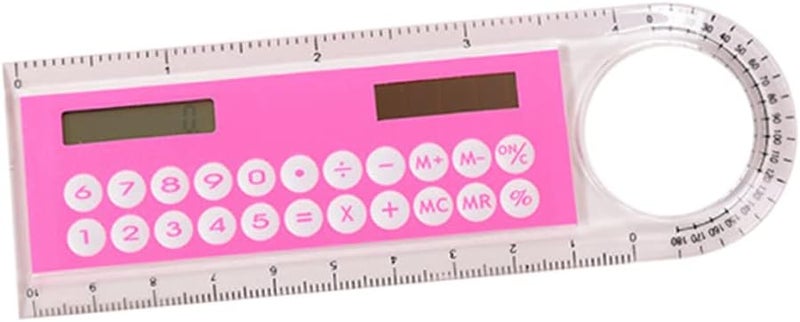 Multi Color Mini Digital Calculator Ruler School Stationery Tool For Boys And Girls - Image 1