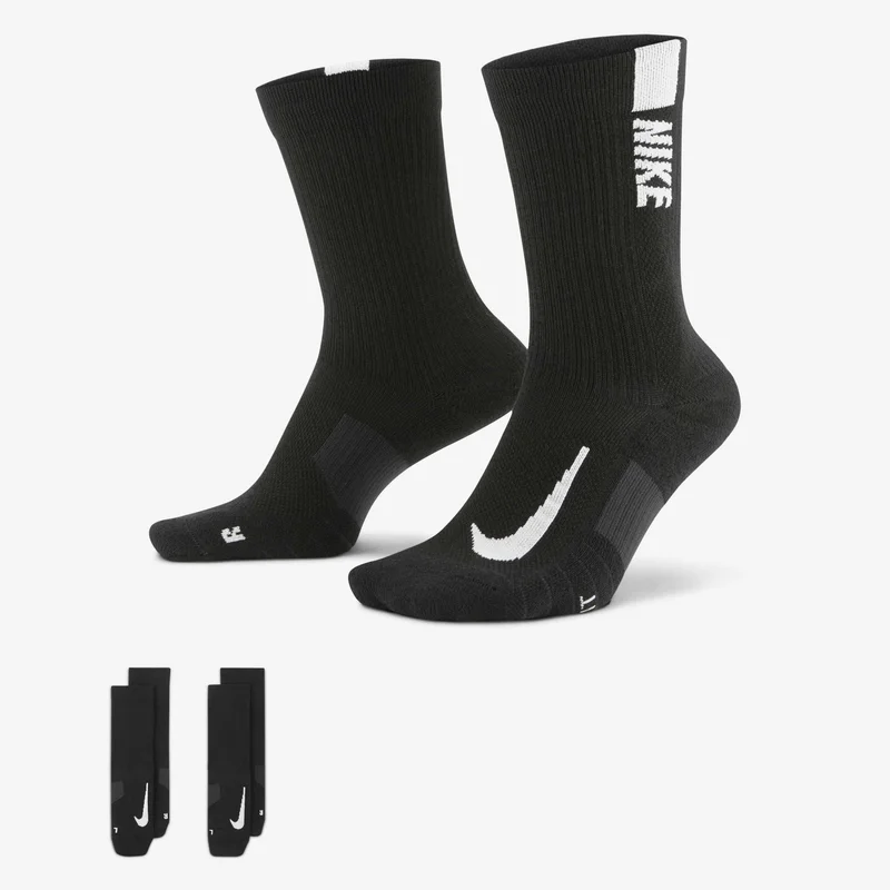 Nike Multiplier Running Crew Socks (2 Pairs)