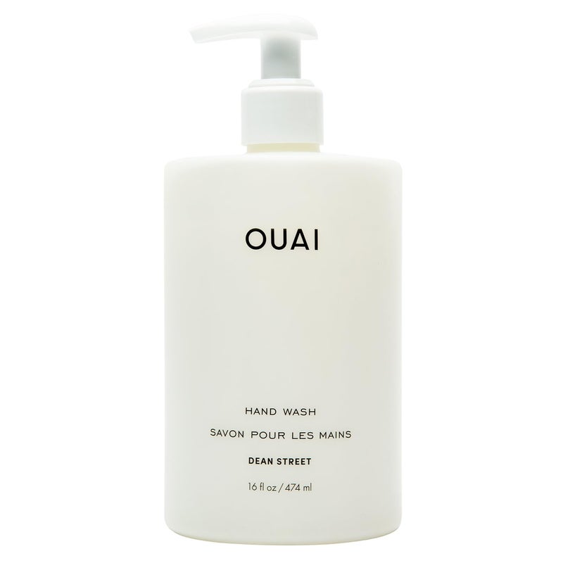 OUAI Hand Wash, Dean Street - Liquid Hand Soap with Jojoba, Avocado, & Rose Hip Oil for Replenished Skin - Gentle Exfoliating Kitchen & Bathroom Soap (16 Fl Oz) - Image 1