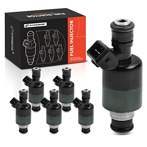 A-Premium Fuel Injectors Compatible with Chevy Malibu 97-99, Camaro 93-95, Monte Carlo & Buick Regal 94-96, Century & Oldsmobile Achieva & Pontiac Firebird, 3.1L 3.4L, Set of 6, Replace# 17120262 - Image 1