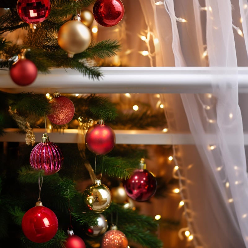 AMS 2.36''/60mm 34ct Christmas Ball Large Ornaments Party Decorations Shatterproof Festival Pendant Hangings for Xmas Tree Decor (60mm  Red) - Image 5