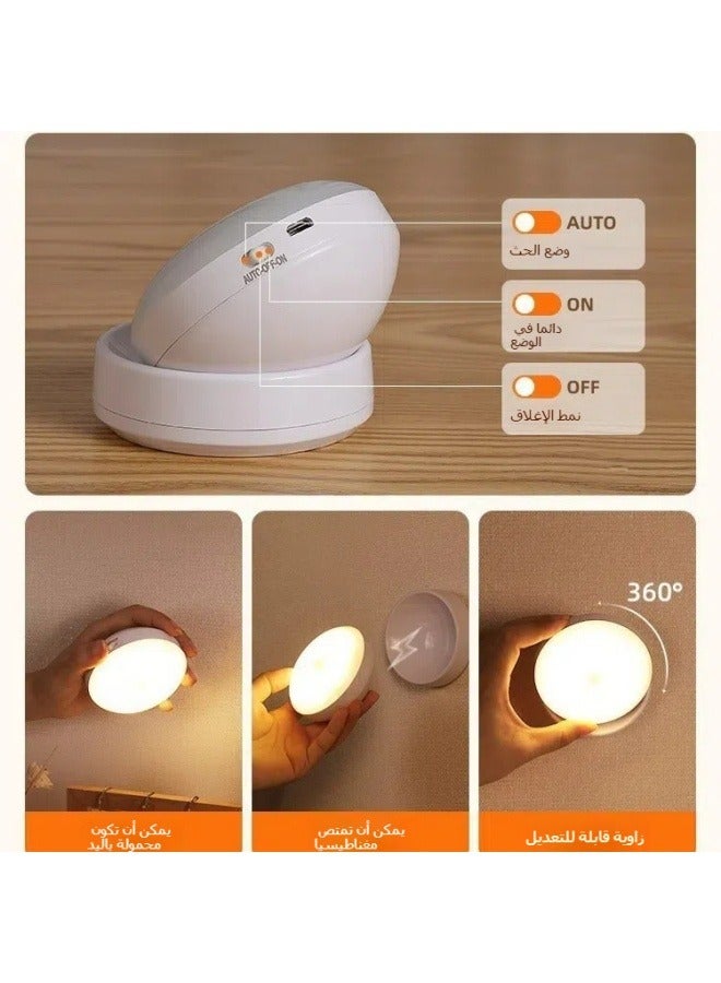 general 360 Rotating Human Sensor Light LED Magnetic Bedroom Bedside Staircase Corridor Cabinet Night Light - Image 3