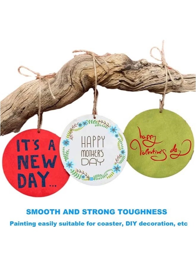 Ailily 20 PCS 4 Inch Unfinished Round Disc Cutouts, 1/9 Inch Blank Round Wood Circles For DIY Crafts, Painting, Staining, Coasters Making, Home Decorations - Image 3