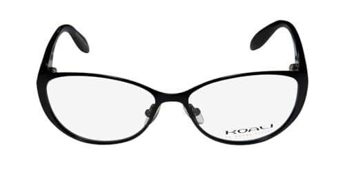 Koali 7054k For Ladies/Women Cat Eye TIGHT FIT Classy Eyeglasses/Eyeglass Frame (51-14-125, Black/Purple) - Image 3