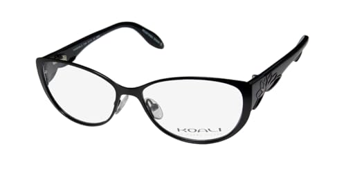 Koali 7054k For Ladies/Women Cat Eye TIGHT FIT Classy Eyeglasses/Eyeglass Frame (51-14-125, Black/Purple) - Image 1
