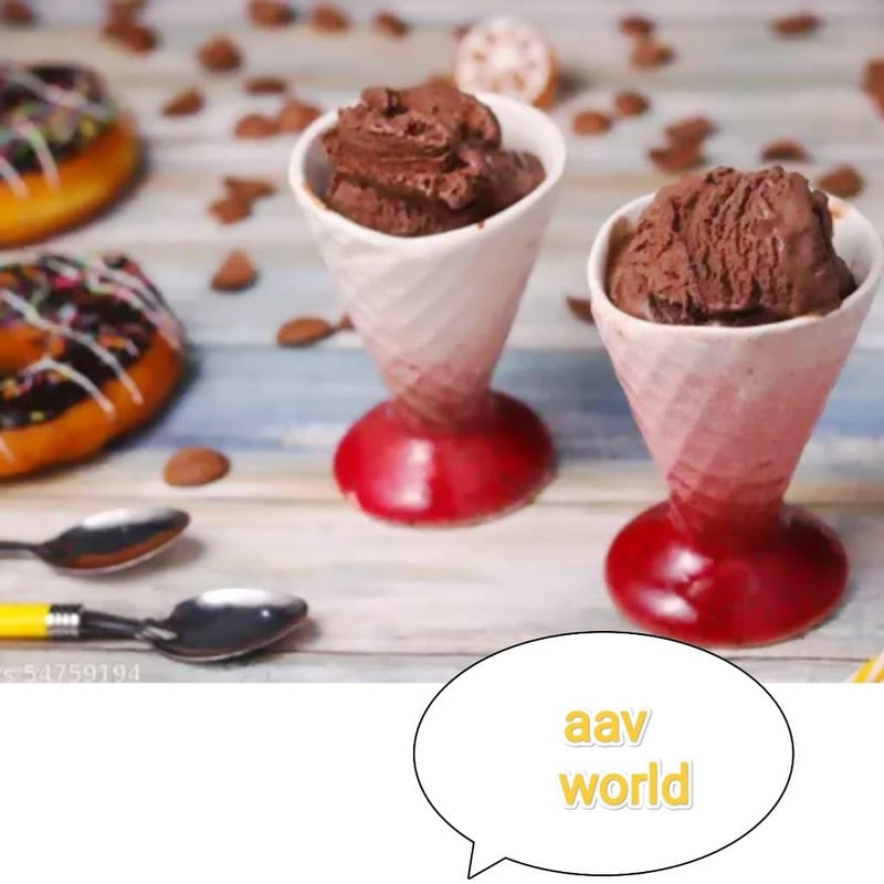 Aav World خادم الآيس كريم السيراميكي الأحمر المذهل من Aav World - Image 2