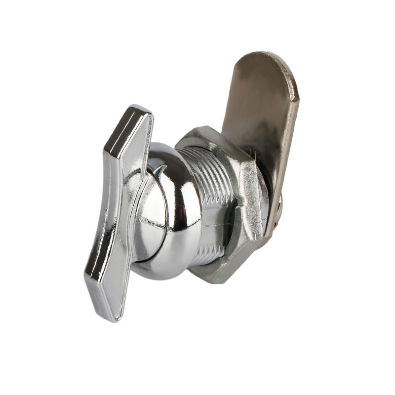 Goodheng Locks Thumb Operated Offset Cam Lock for RV Compartment Camper Storage DoorNonLocking Replacement LockKeyless Knob Turn Furniture Cabinet LockChrome Zinc Alloy 58 Inch16mm1Set - Image 4