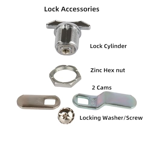 Goodheng Locks Thumb Operated Offset Cam Lock for RV Compartment Camper Storage DoorNonLocking Replacement LockKeyless Knob Turn Furniture Cabinet LockChrome Zinc Alloy 58 Inch16mm1Set - Image 5