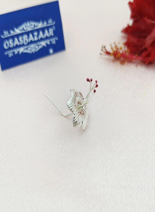 Osasbazaar Silver Flower Jaswant Small for Puja Pooja and Temple - 99% Pure Silver (1) - Image 2