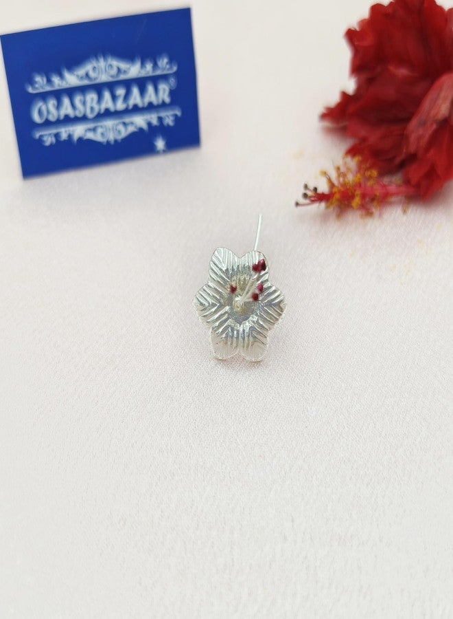 Osasbazaar Silver Flower Jaswant Small for Puja Pooja and Temple - 99% Pure Silver (1) - Image 3