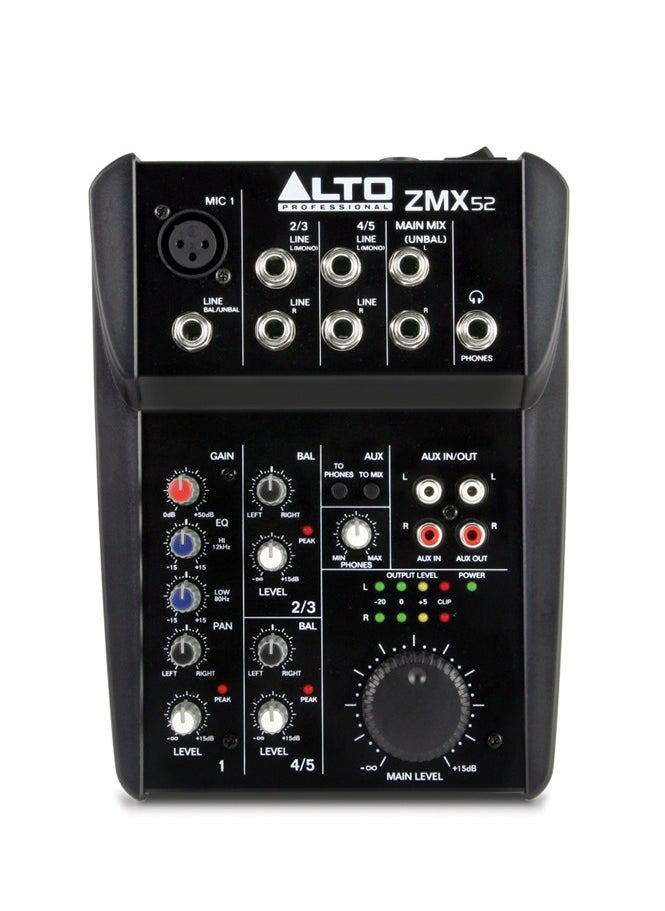 Alto Professional Alto Professional Zephyr ZMX52 5-Channel Compact Audio Mixer  - Image 1