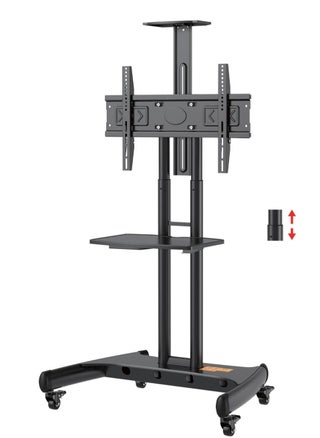 Tv Trolley - Model AVA1500-60-1P - With Wheels Movable For LCD - LED Flat or Curved Screen for 32-70 Inch Height Adjustable Rolling, weight capacity Up to 45.5 KG- Floor TV Stand with Tray - pzsku/Z0EAA0CCA997E87027707Z/45/_/1717805055/357f2226-9ba7-45c0-932e-6092402bb957