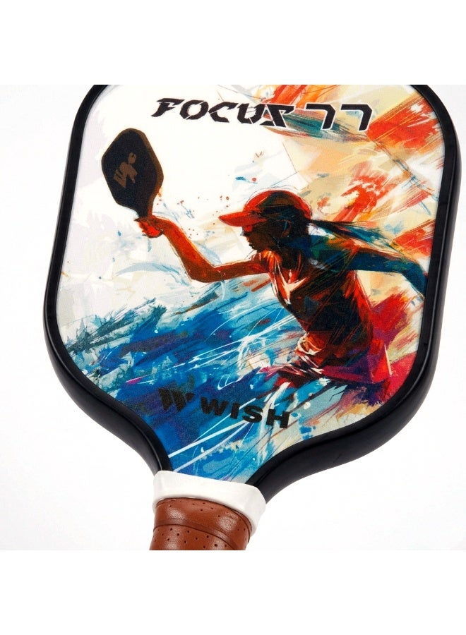 Wish Focus 77 Carbon Fiber Pickleball Paddle – Premium PP Honeycomb Core Paddle for Precision Control, Power & Competitive Play - Image 5