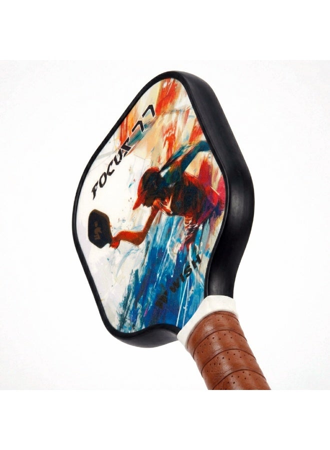 Wish Focus 77 Carbon Fiber Pickleball Paddle – Premium PP Honeycomb Core Paddle for Precision Control, Power & Competitive Play - Image 3